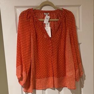 NWT Joie Vibrant Orange Blouse
